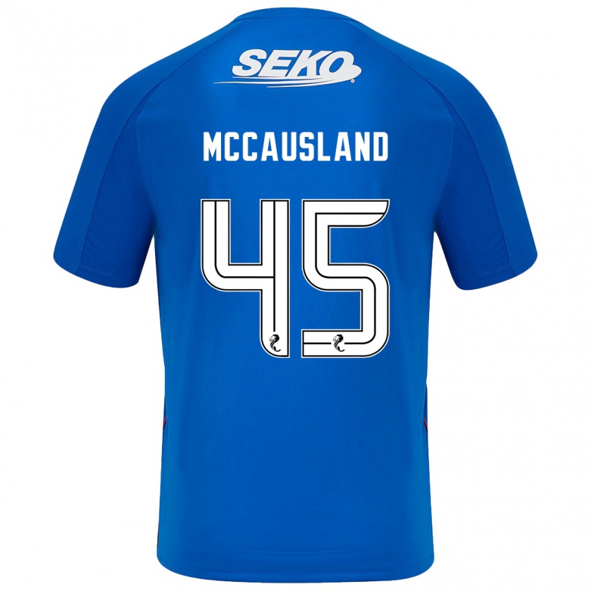 גברים Ross Mccausland #45 כחול כהה ג'רזי ביתית 2024/25 חולצה קצרה