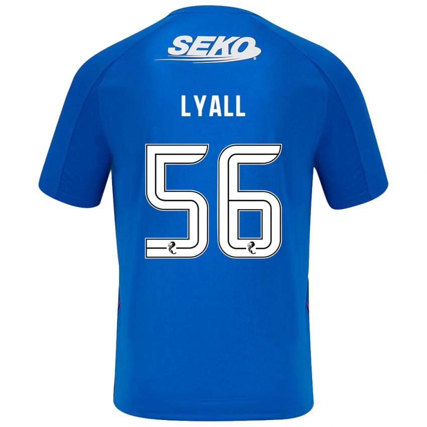 גברים Arron Lyall #56 כחול כהה ג'רזי ביתית 2024/25 חולצה קצרה