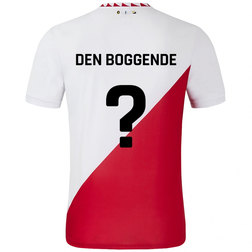 גברים Tijn Den Boggende #0 לבן אדום ג'רזי ביתית 2024/25 חולצה קצרה