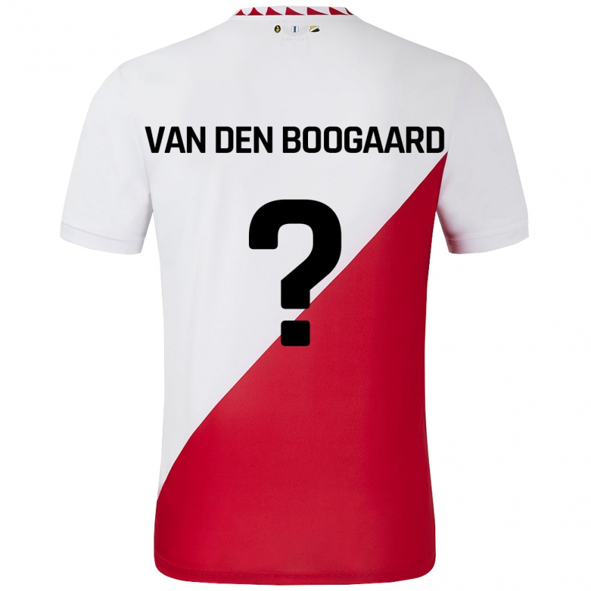 גברים Brian Van Den Boogaard #0 לבן אדום ג'רזי ביתית 2024/25 חולצה קצרה