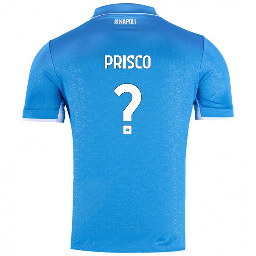 גברים Vincenzo Prisco #0 שמיים כחולים ג'רזי ביתית 2024/25 חולצה קצרה