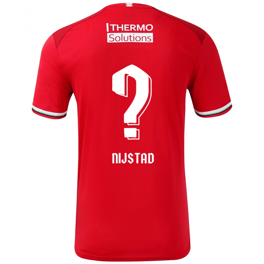 גברים Ruud Nijstad #0 אדום לבן ג'רזי ביתית 2024/25 חולצה קצרה