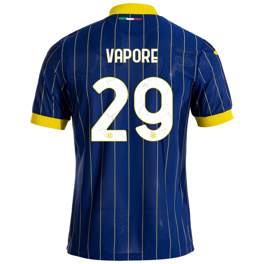 גברים Angelo Vapore #29 כחול צהוב ג'רזי ביתית 2024/25 חולצה קצרה