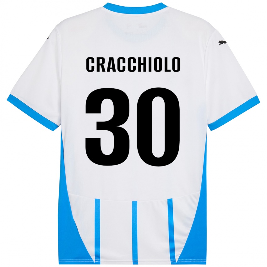 גברים Leonardo Cracchiolo #30 כחול לבן הרחק ג'רזי 2024/25 חולצה קצרה