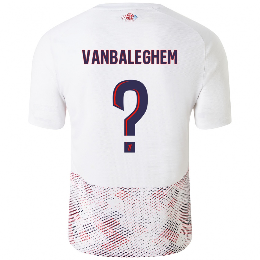 גברים Valentin Vanbaleghem #0 כחול רויאל לבן הרחק ג'רזי 2024/25 חולצה קצרה