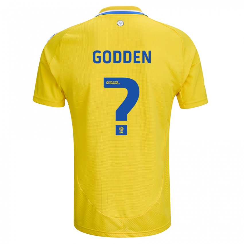 גברים Scott Godden #0 צהוב כחול הרחק ג'רזי 2024/25 חולצה קצרה