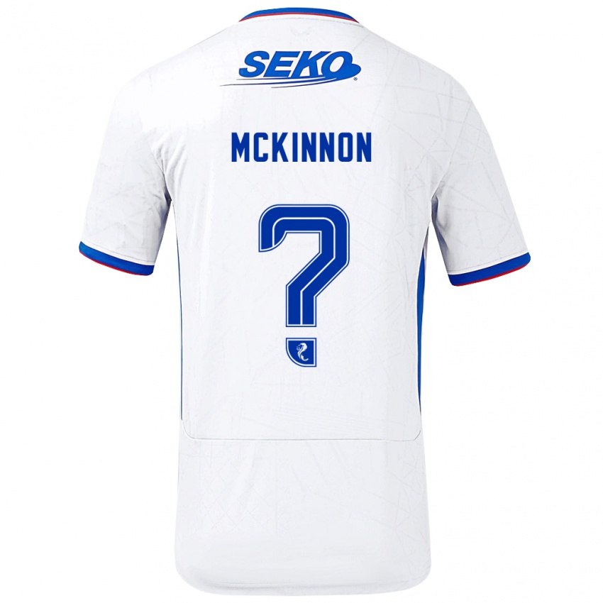 גברים Cole Mckinnon #0 לבן כחול הרחק ג'רזי 2024/25 חולצה קצרה