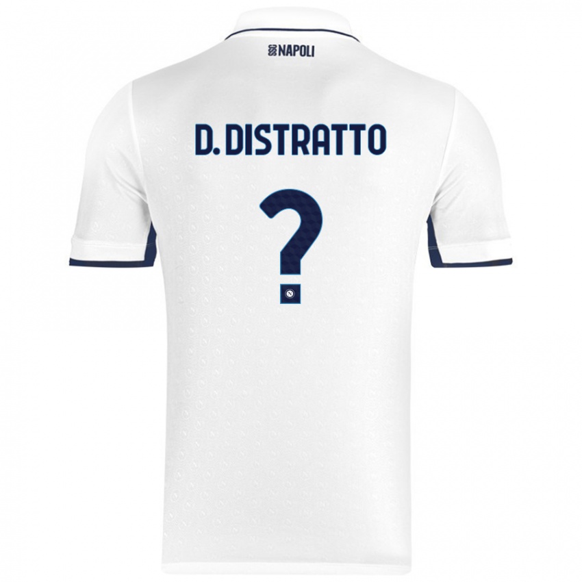 גברים Donato Distratto #0 כחול רויאל לבן הרחק ג'רזי 2024/25 חולצה קצרה