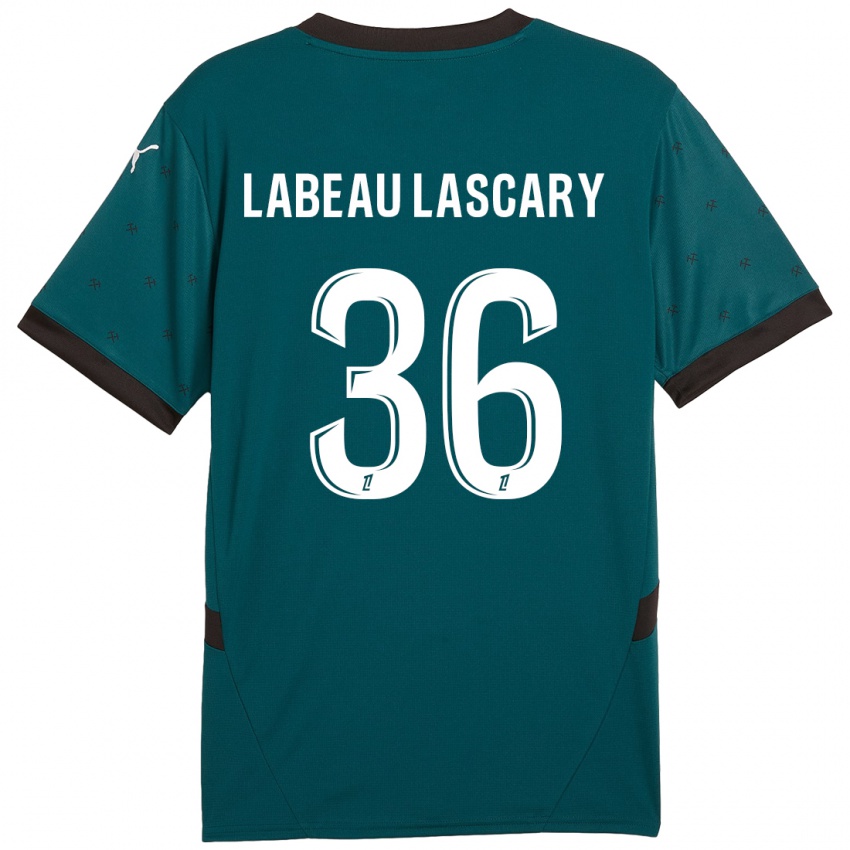 גברים Rémy Labeau Lascary #36 ירוק כהה הרחק ג'רזי 2024/25 חולצה קצרה