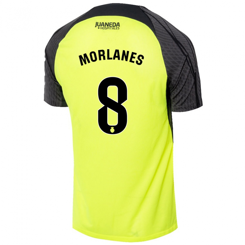 נשים Manu Morlanes #8 ירוק פלואורסצנטי שחור הרחק ג'רזי 2024/25 חולצה קצרה