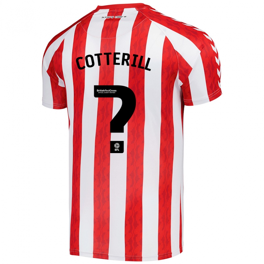 ילדים Jamie Cotterill #0 אדום לבן ג'רזי ביתית 2024/25 חולצה קצרה