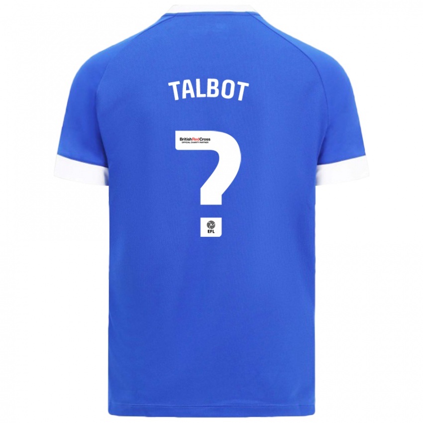 ילדים Lennon Talbot #0 כחול שמיים ג'רזי ביתית 2024/25 חולצה קצרה