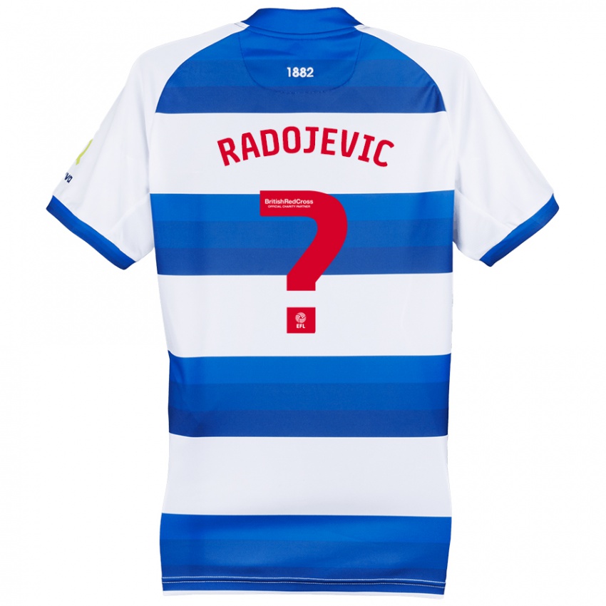 ילדים Luka Radojevic #0 לבן כחול ג'רזי ביתית 2024/25 חולצה קצרה