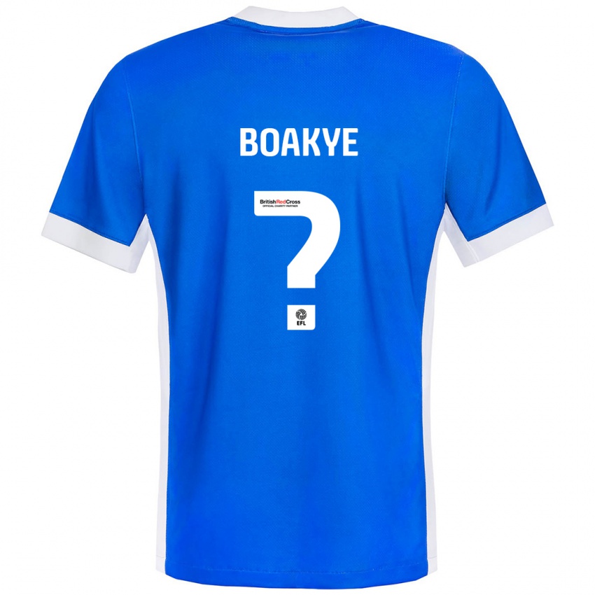 ילדים Godfred Boakye #0 כחול לבן ג'רזי ביתית 2024/25 חולצה קצרה