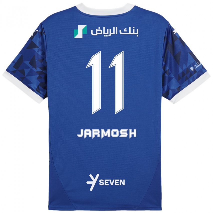 ילדים Abdulaziz Jarmosh #11 כחול כהה לבן ג'רזי ביתית 2024/25 חולצה קצרה