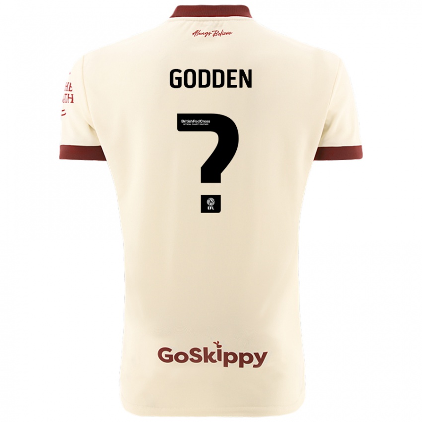 ילדים Freddie Godden #0 קרם לבן הרחק ג'רזי 2024/25 חולצה קצרה