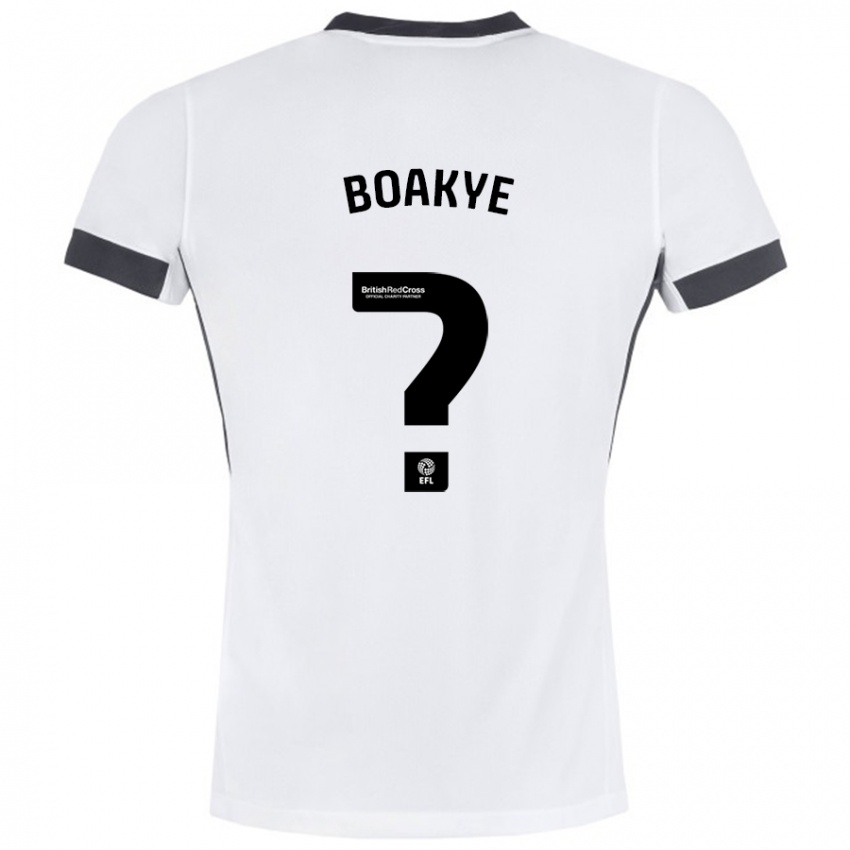 ילדים Godfred Boakye #0 לבן שחור הרחק ג'רזי 2024/25 חולצה קצרה