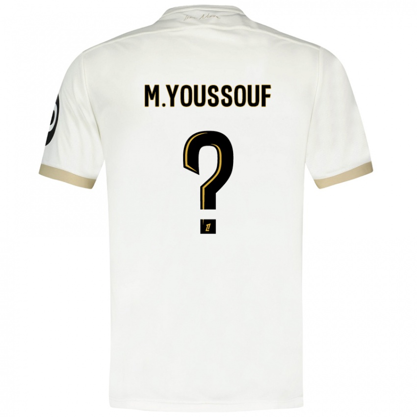 ילדים Mousslim Youssouf #0 זהב לבן הרחק ג'רזי 2024/25 חולצה קצרה