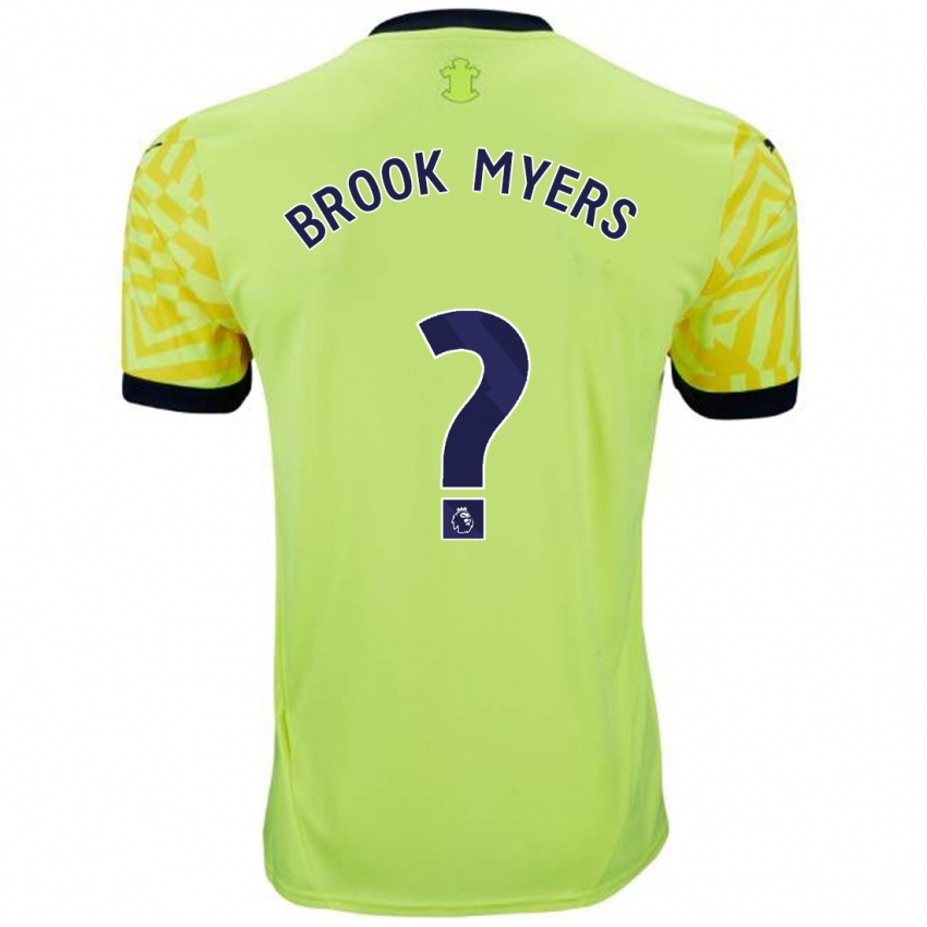 ילדים Brook Myers #0 צָהוֹב הרחק ג'רזי 2024/25 חולצה קצרה