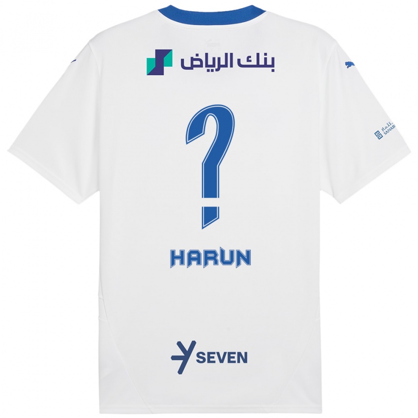 ילדים Saud Harun #0 כחול לבן הרחק ג'רזי 2024/25 חולצה קצרה