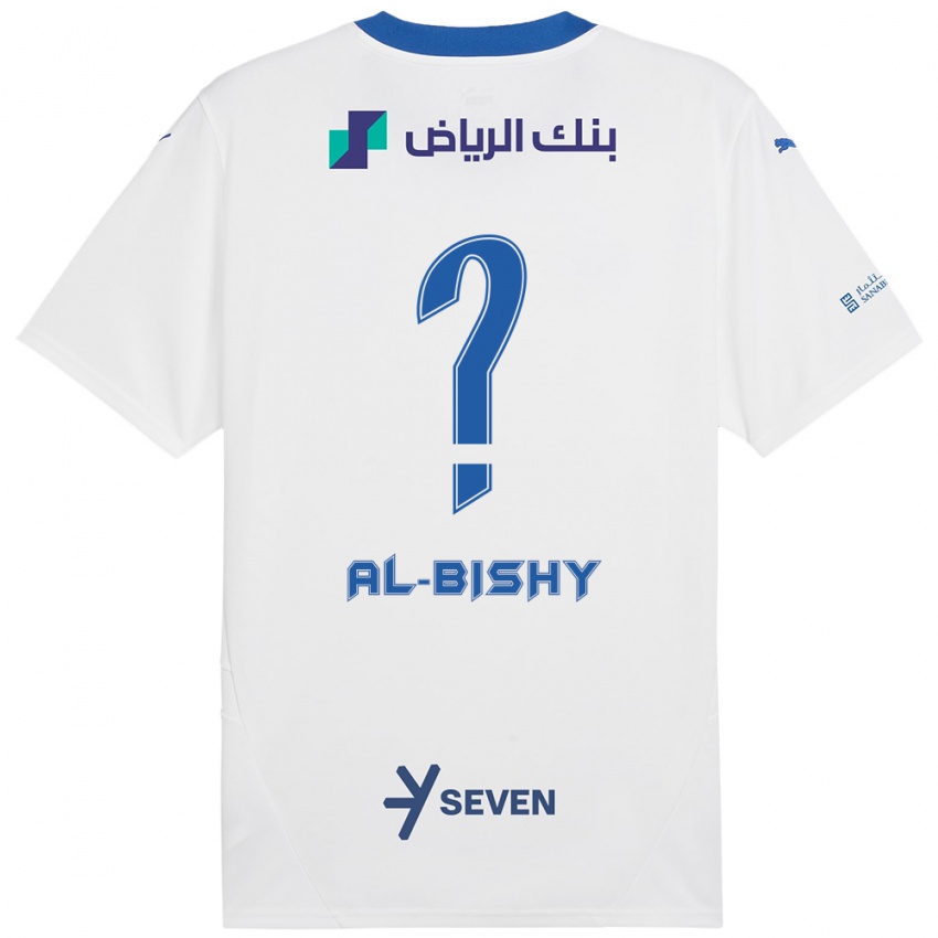 ילדים Bder Abdulaziz Al-Bishy #0 כחול לבן הרחק ג'רזי 2024/25 חולצה קצרה