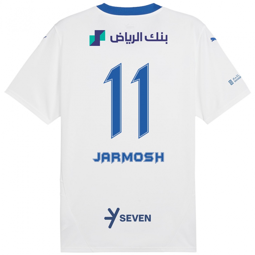 ילדים Abdulaziz Jarmosh #11 כחול לבן הרחק ג'רזי 2024/25 חולצה קצרה