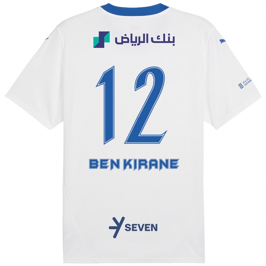 ילדים Mariam Ben Kirane #12 כחול לבן הרחק ג'רזי 2024/25 חולצה קצרה