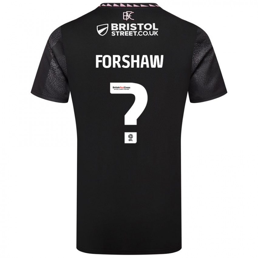 ילדים Lewis Forshaw #0 שָׁחוֹר הרחק ג'רזי 2024/25 חולצה קצרה