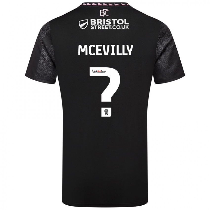 ילדים Jack Mcevilly #0 שָׁחוֹר הרחק ג'רזי 2024/25 חולצה קצרה