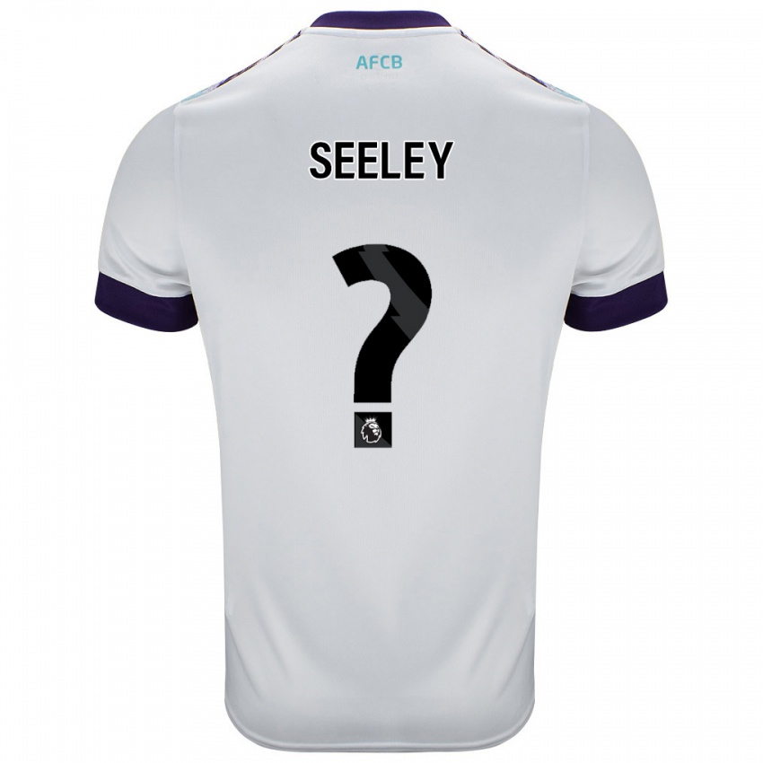 ילדים Will Seeley #0 לבן ירוק סגול הרחק ג'רזי 2024/25 חולצה קצרה