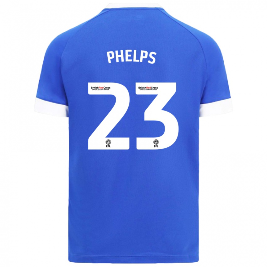 גברים Anna Phelps #23 כחול שמיים ג'רזי ביתית 2024/25 חולצה קצרה