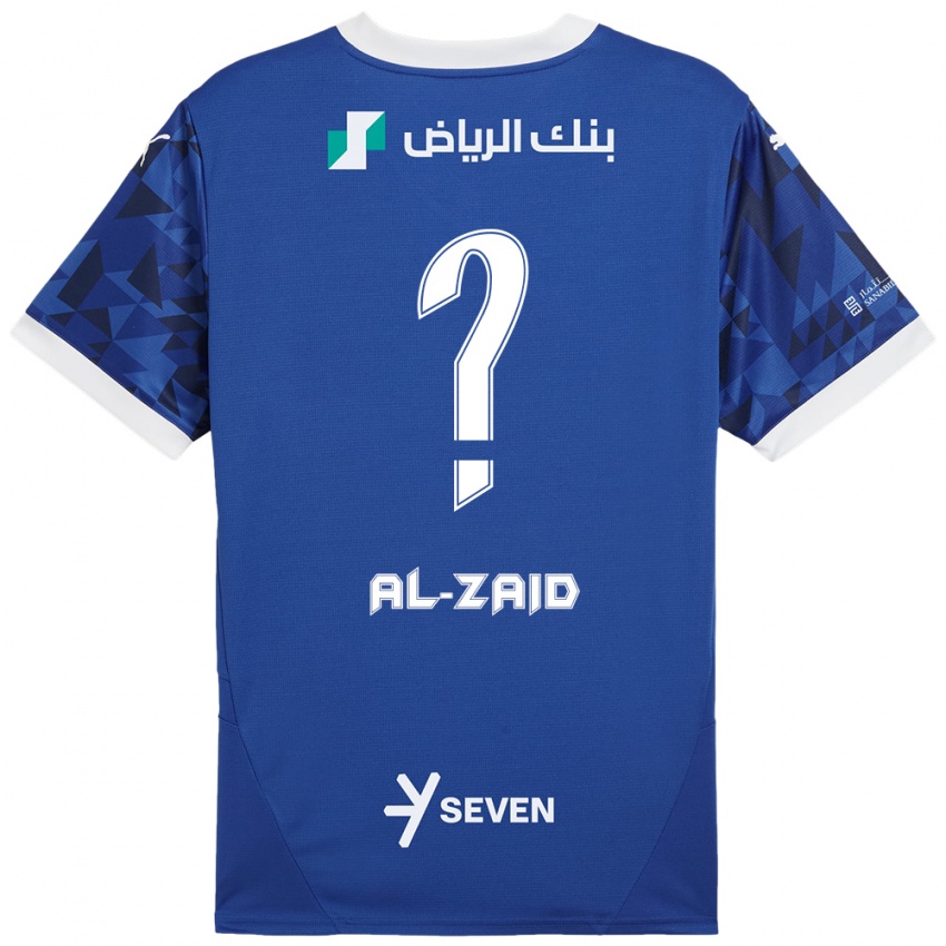 גברים Suhayb Al-Zaid #0 כחול כהה לבן ג'רזי ביתית 2024/25 חולצה קצרה