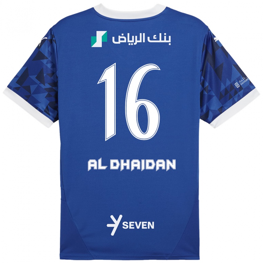 גברים Nadia Al-Dhaidan #16 כחול כהה לבן ג'רזי ביתית 2024/25 חולצה קצרה