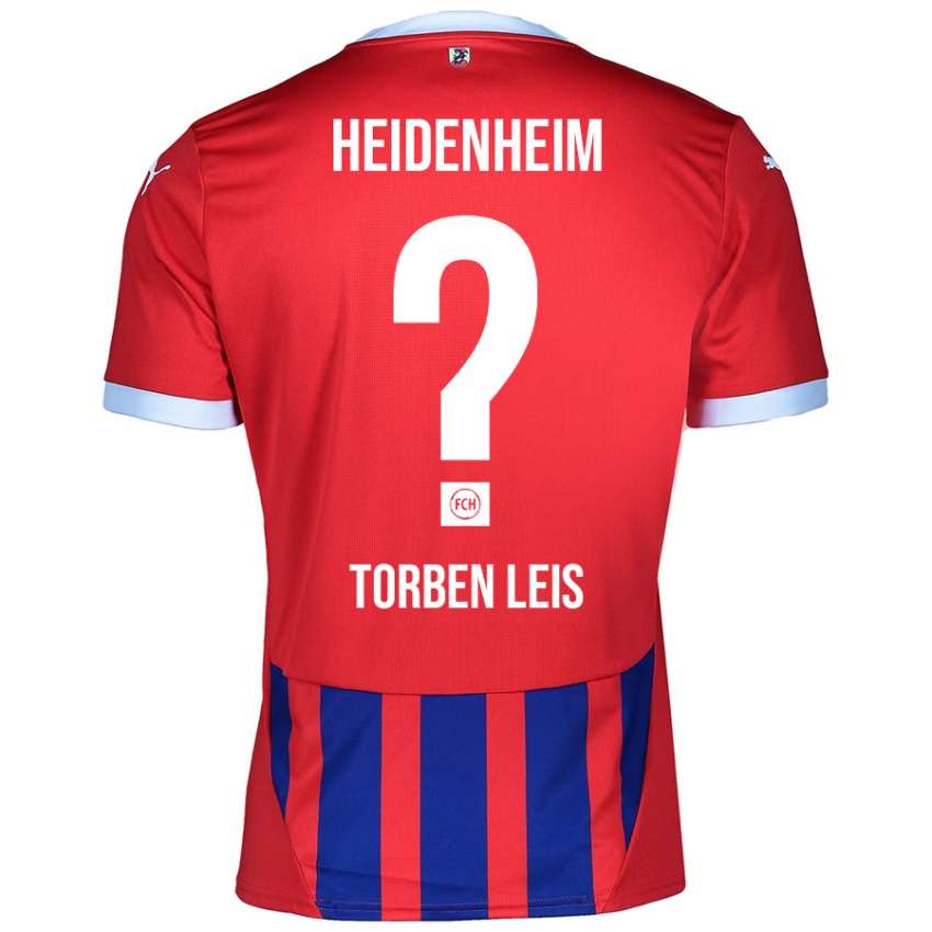 גברים Torben Leis #0 אדום כחול ג'רזי ביתית 2024/25 חולצה קצרה