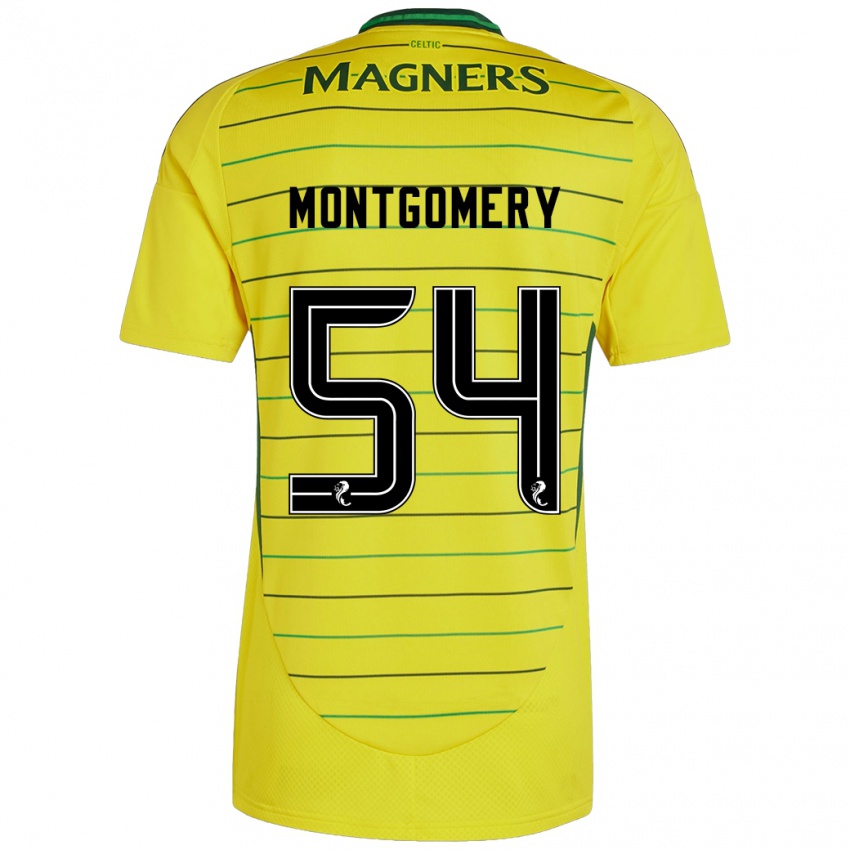 גברים Adam Montgomery #54 צָהוֹב הרחק ג'רזי 2024/25 חולצה קצרה