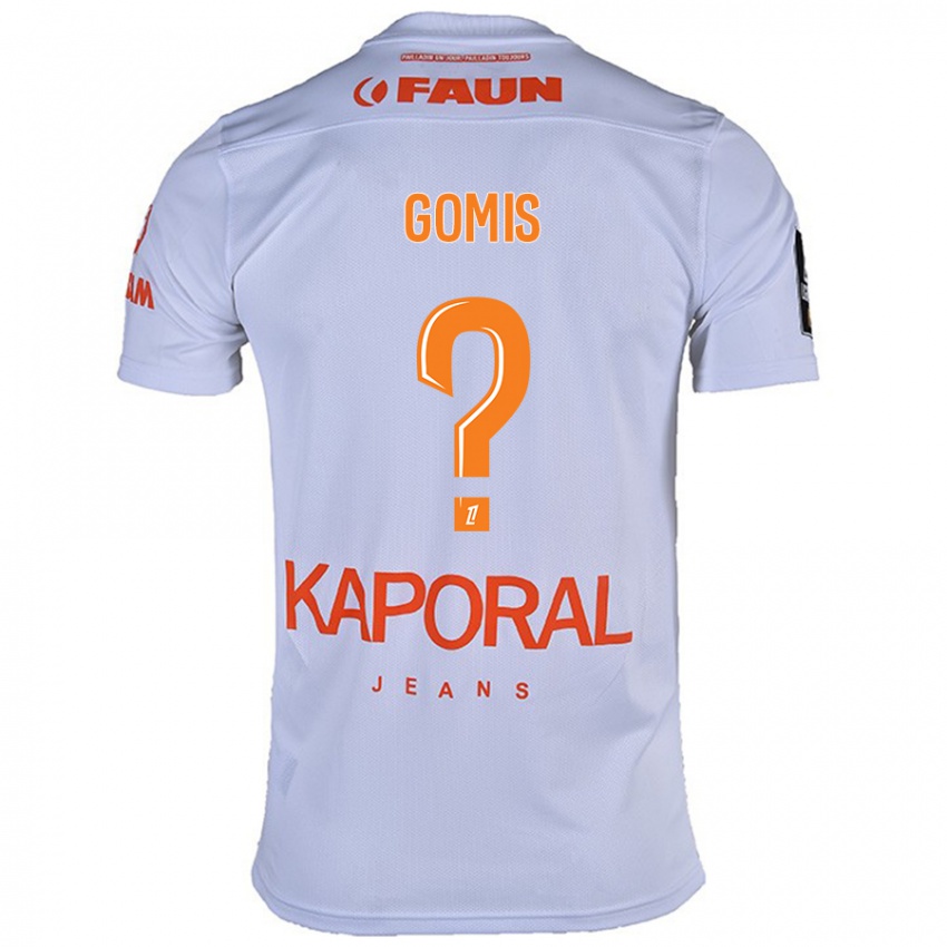 גברים Kabissan Gomis #0 לָבָן הרחק ג'רזי 2024/25 חולצה קצרה