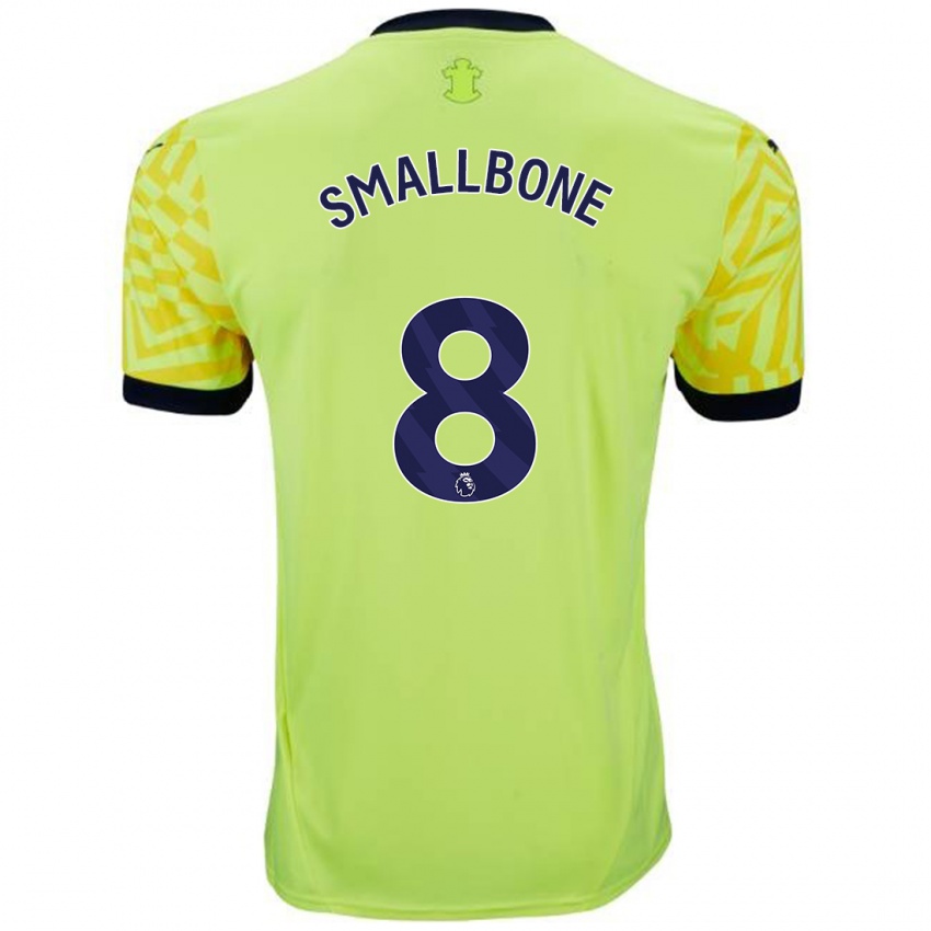 גברים Will Smallbone #8 צָהוֹב הרחק ג'רזי 2024/25 חולצה קצרה