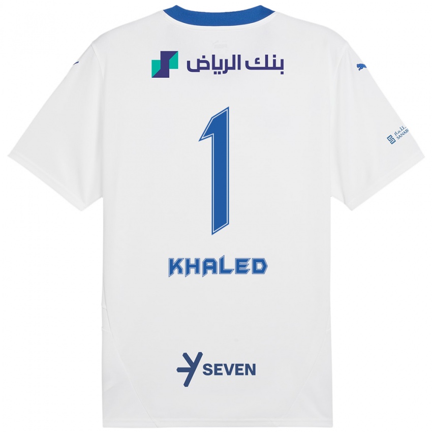 גברים Nawal Khaled #1 כחול לבן הרחק ג'רזי 2024/25 חולצה קצרה