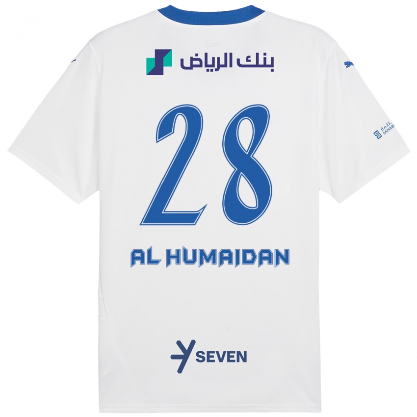 גברים Fay Al-Humaidan #28 כחול לבן הרחק ג'רזי 2024/25 חולצה קצרה