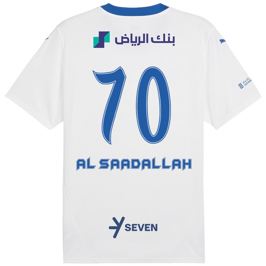 גברים Hessa Al-Saadallah #70 כחול לבן הרחק ג'רזי 2024/25 חולצה קצרה