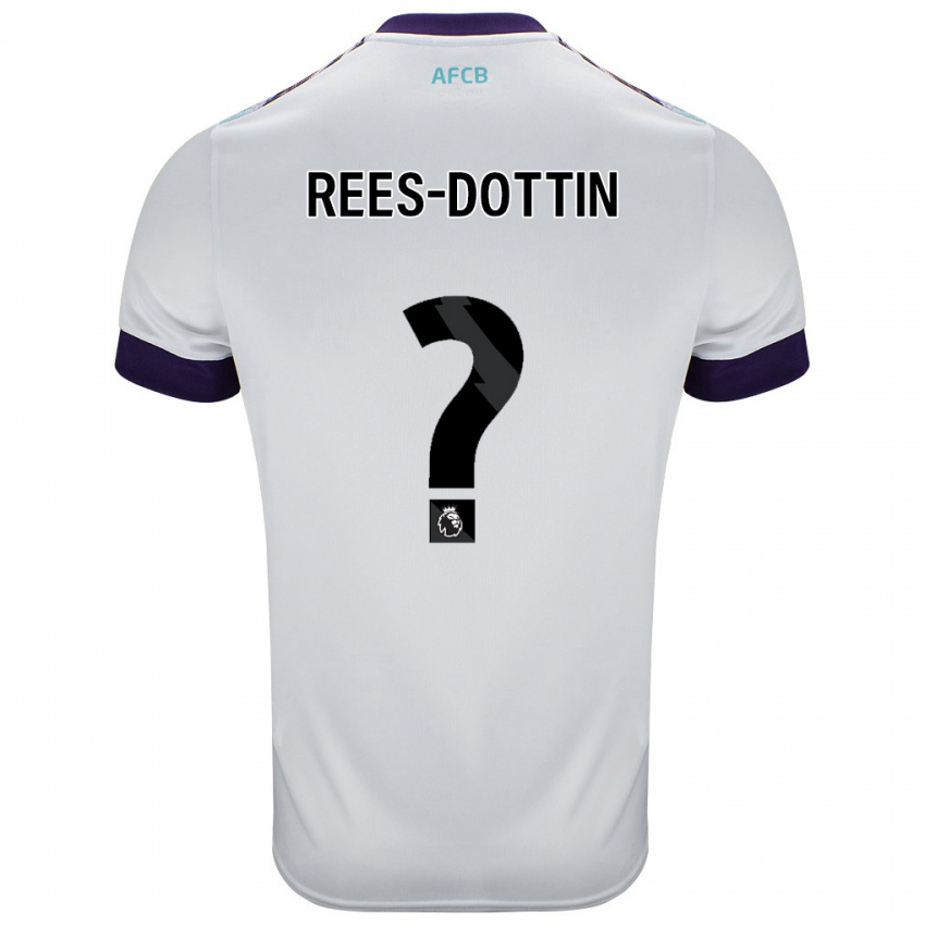 גברים Remy Rees-Dottin #0 לבן ירוק סגול הרחק ג'רזי 2024/25 חולצה קצרה