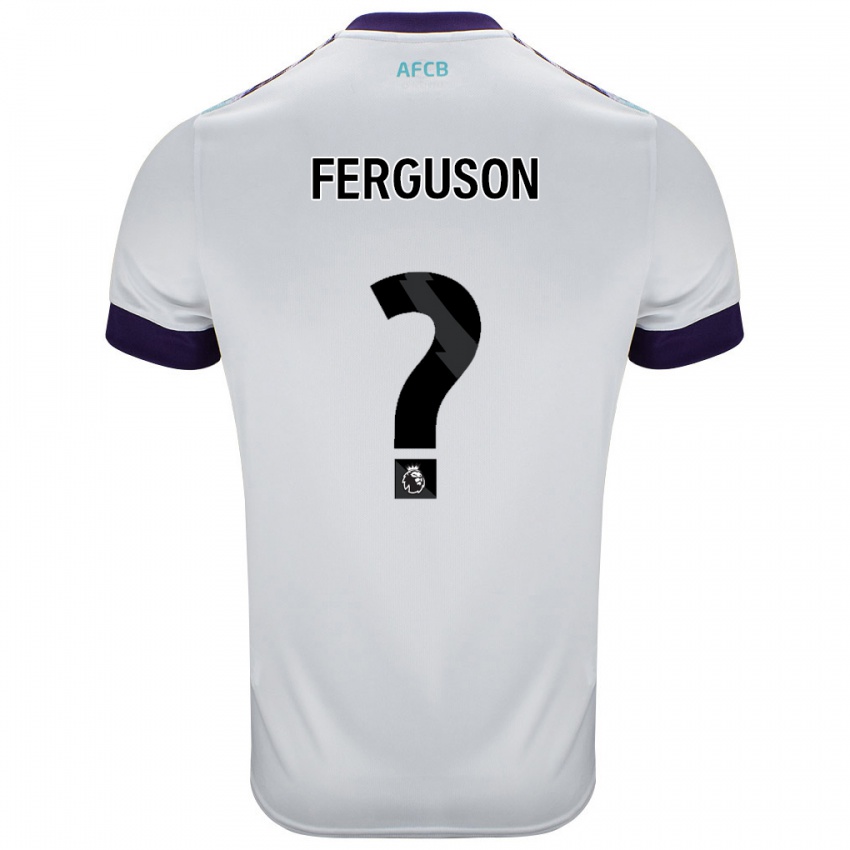 גברים Josh Ferguson #0 לבן ירוק סגול הרחק ג'רזי 2024/25 חולצה קצרה