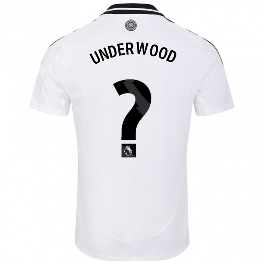 נשים Marco Underwood #0 לָבָן ג'רזי ביתית 2024/25 חולצה קצרה