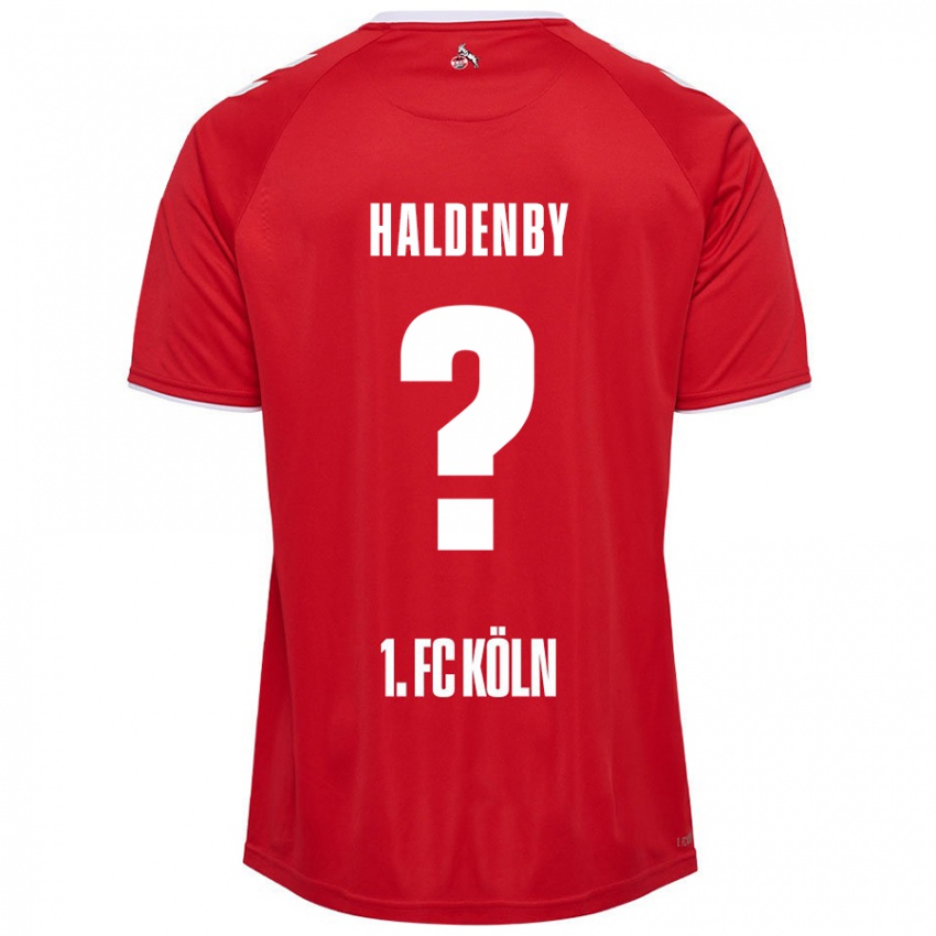 נשים Ben Haldenby #0 אדום לבן הרחק ג'רזי 2024/25 חולצה קצרה