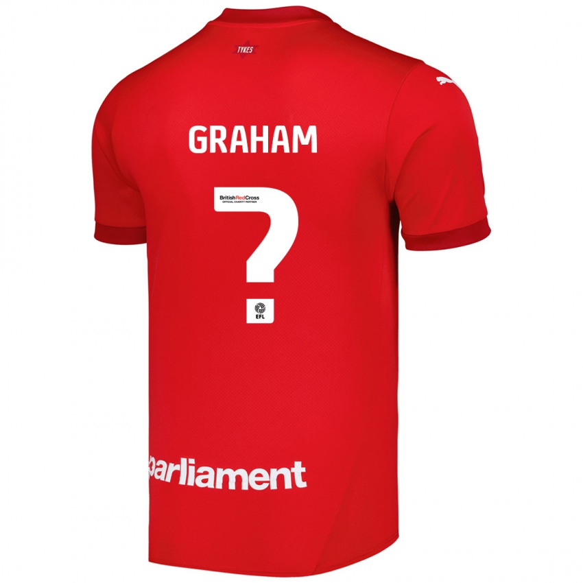 ילדים Kieran Graham #0 אָדוֹם ג'רזי ביתית 2024/25 חולצה קצרה