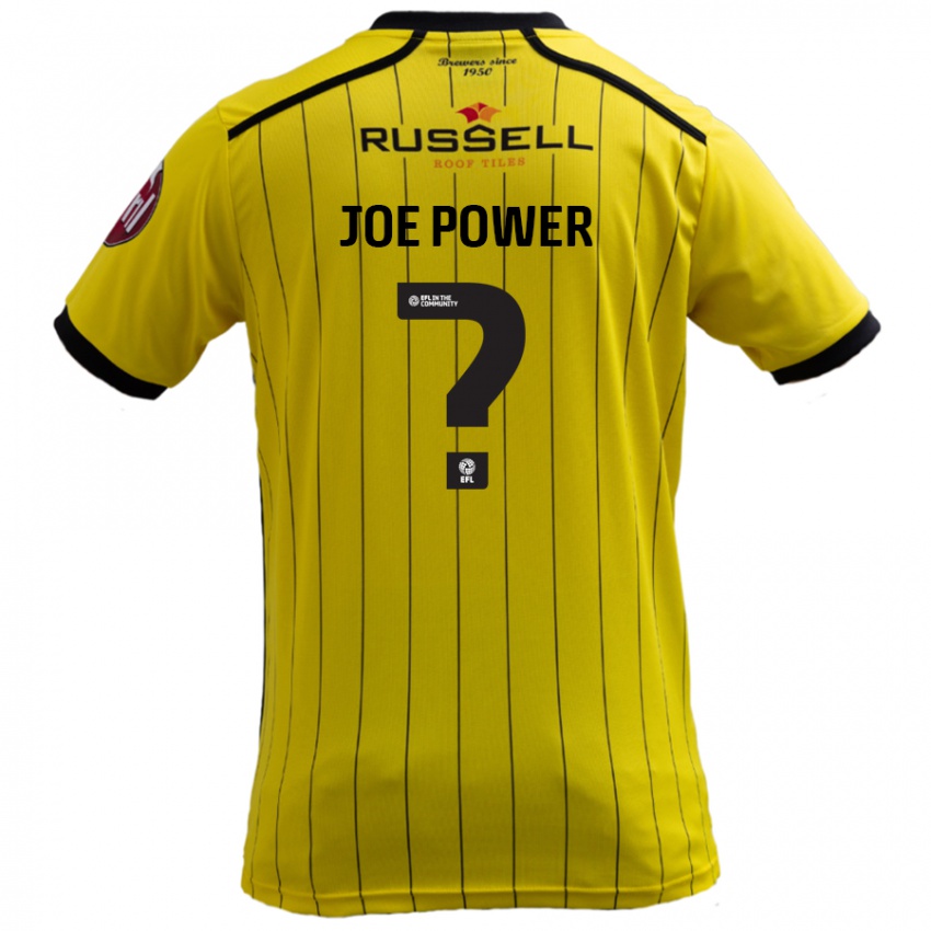 ילדים John Joe Power #0 צָהוֹב ג'רזי ביתית 2024/25 חולצה קצרה