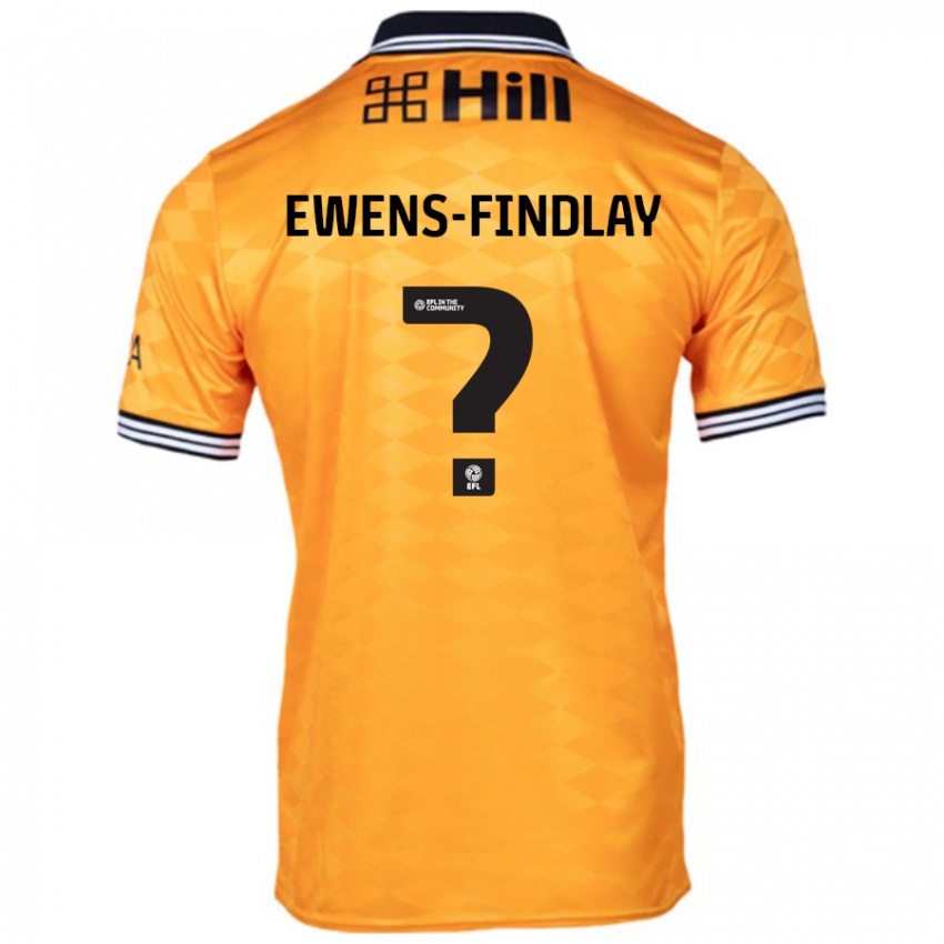 ילדים Ty Ewens-Findlay #0 כָּתוֹם ג'רזי ביתית 2024/25 חולצה קצרה