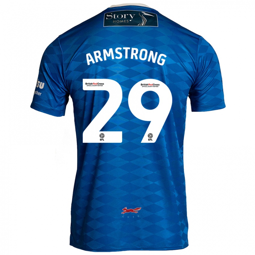 ילדים Luke Armstrong #29 כְּחוֹל ג'רזי ביתית 2024/25 חולצה קצרה