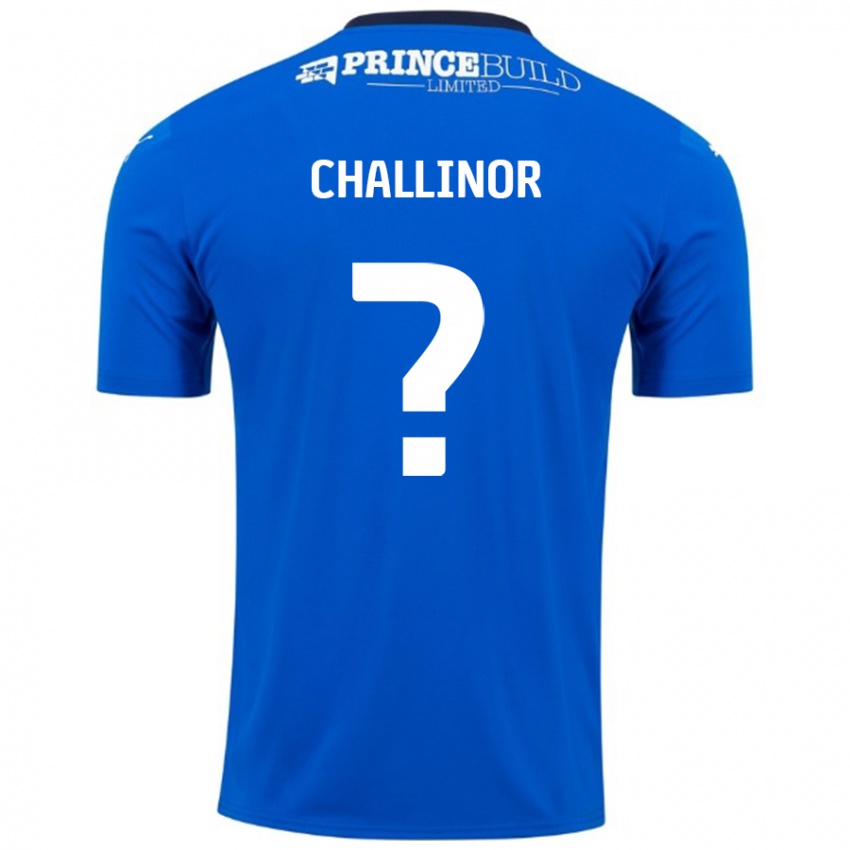 ילדים Ben Challinor #0 כחול לבן ג'רזי ביתית 2024/25 חולצה קצרה