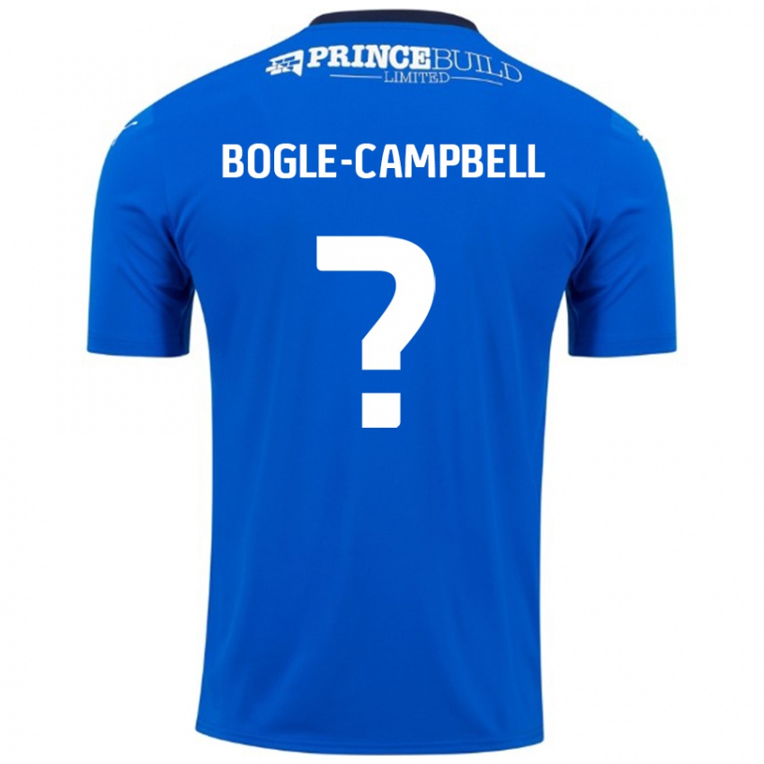 ילדים Ma'kel Bogle-Campbell #0 כחול לבן ג'רזי ביתית 2024/25 חולצה קצרה